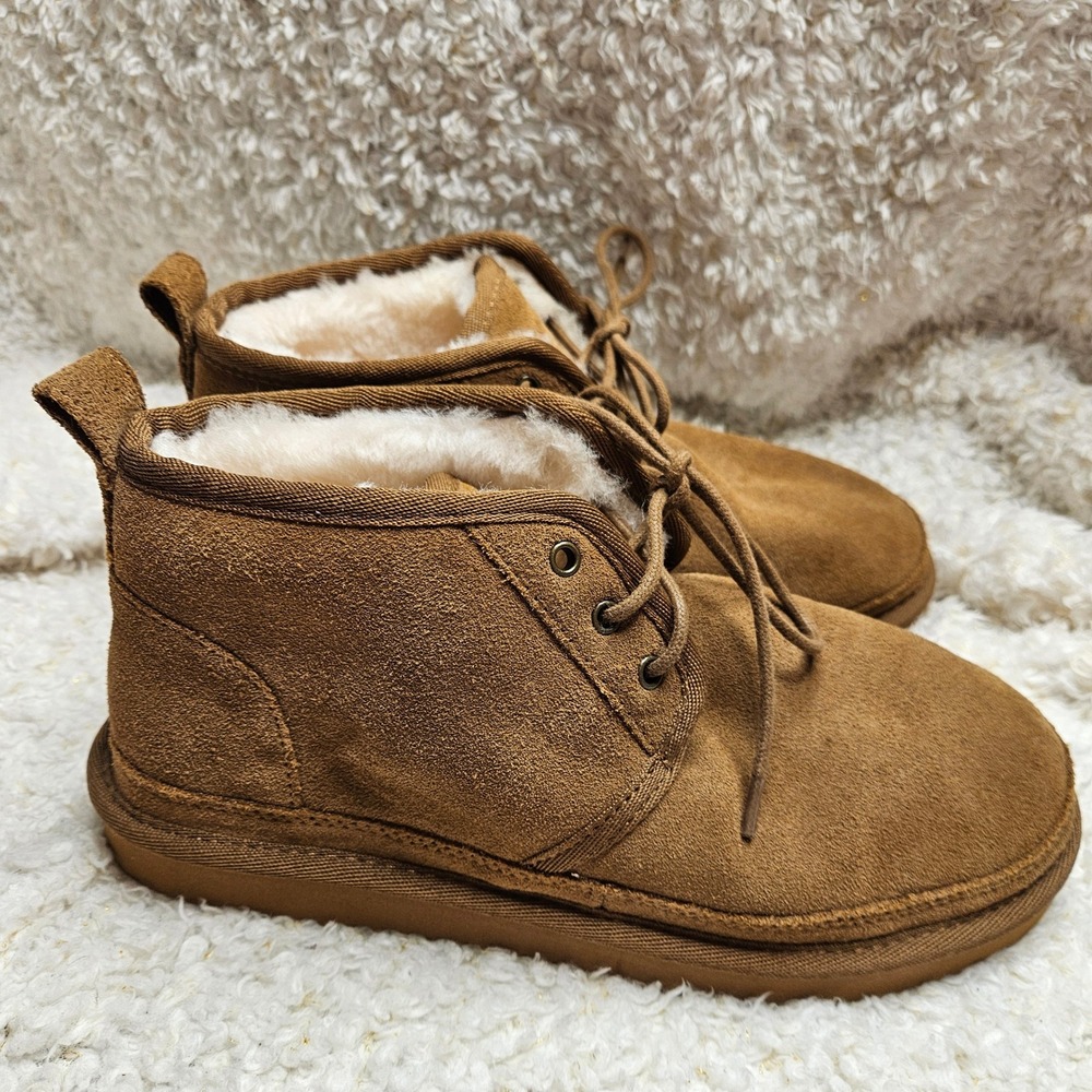 Quince 100% Sherpa Lined Sued Chukka Boots sz 10